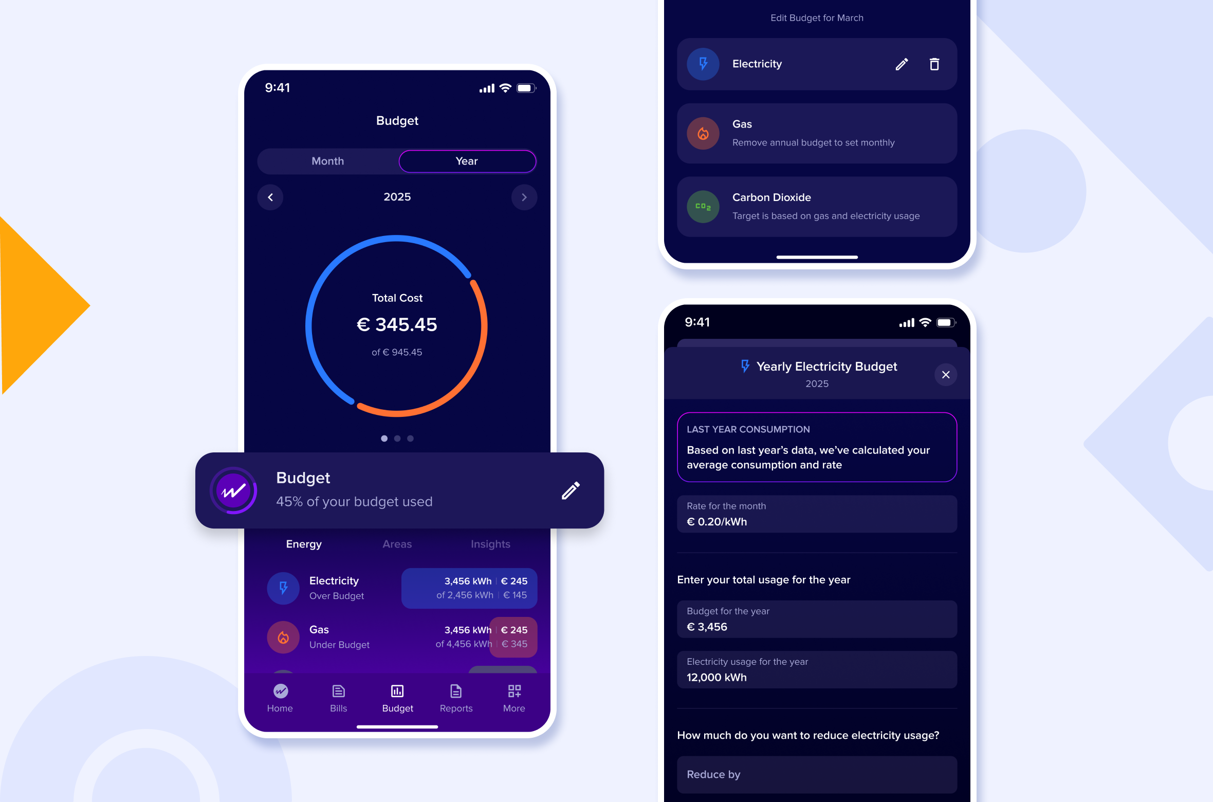 Watt Footprint mobile energy budget management