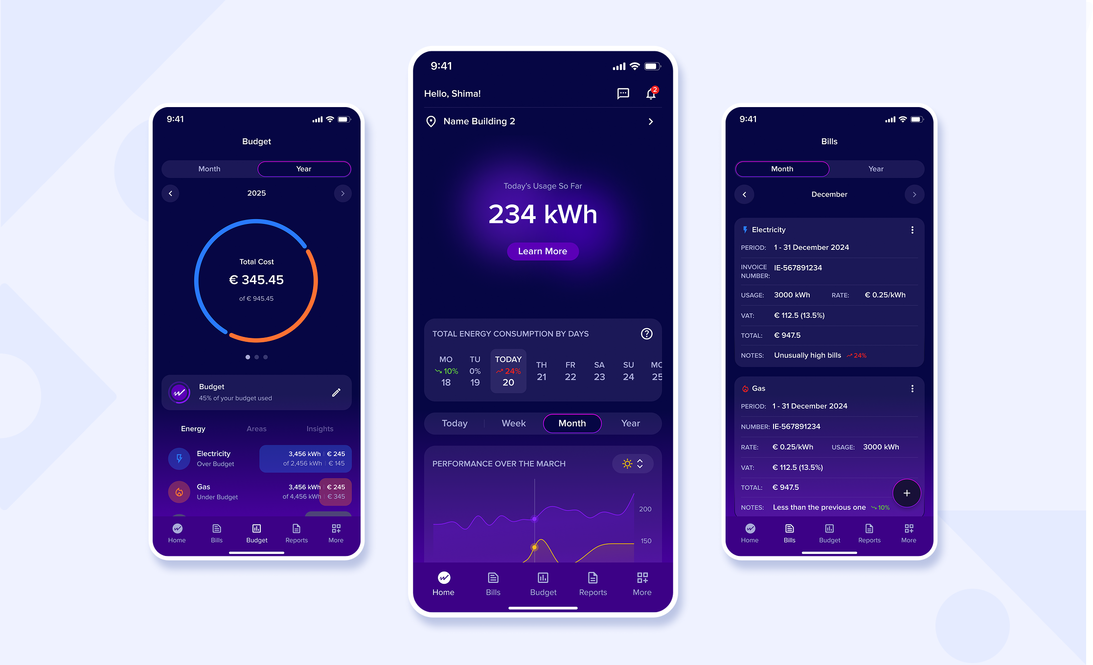 Watt Footprint mobile energy management application