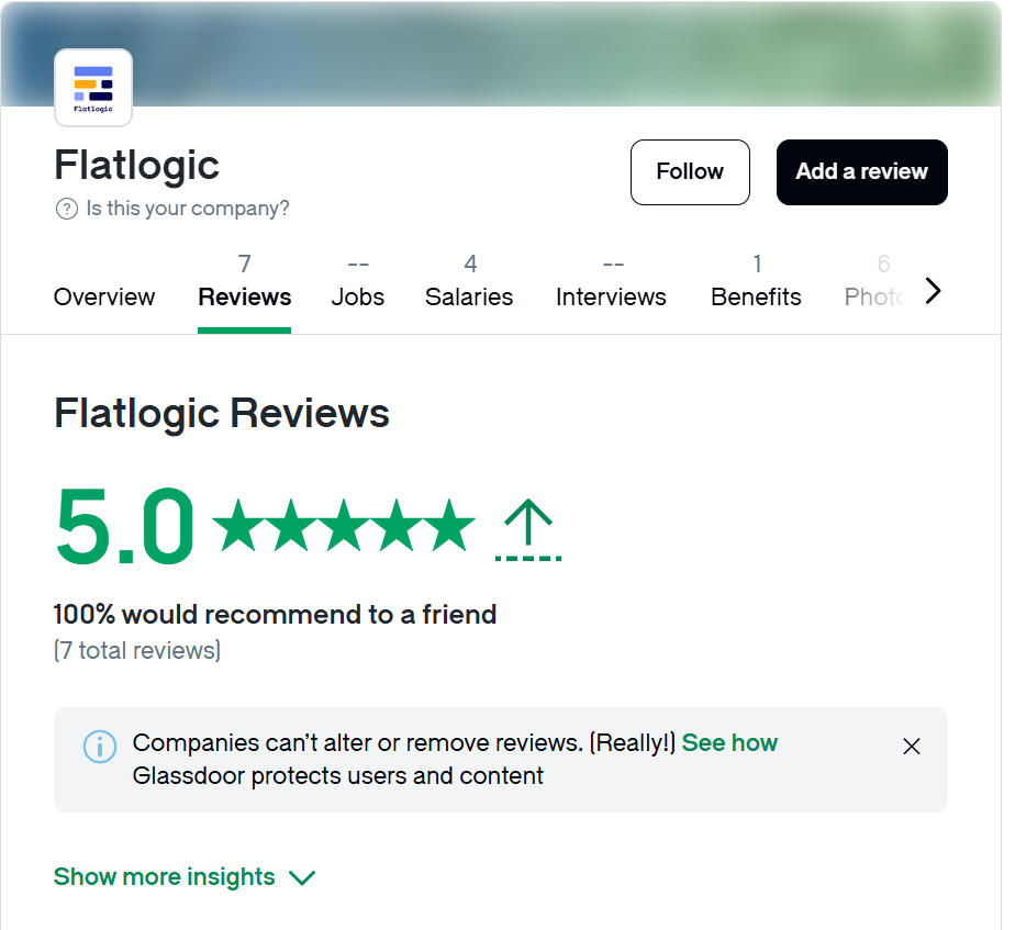 flatlogic is top 10 for employees  flatlogic is top 10 for employees