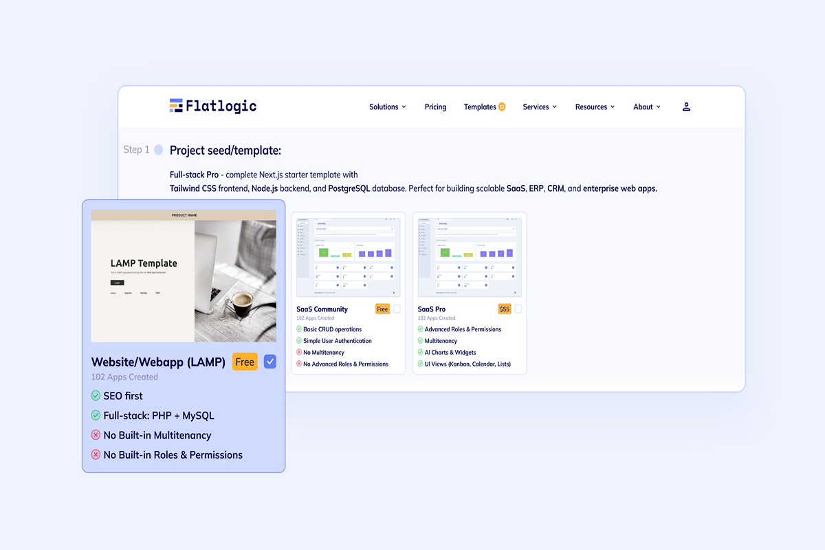 Custom SaaS subscription plan and access control preview