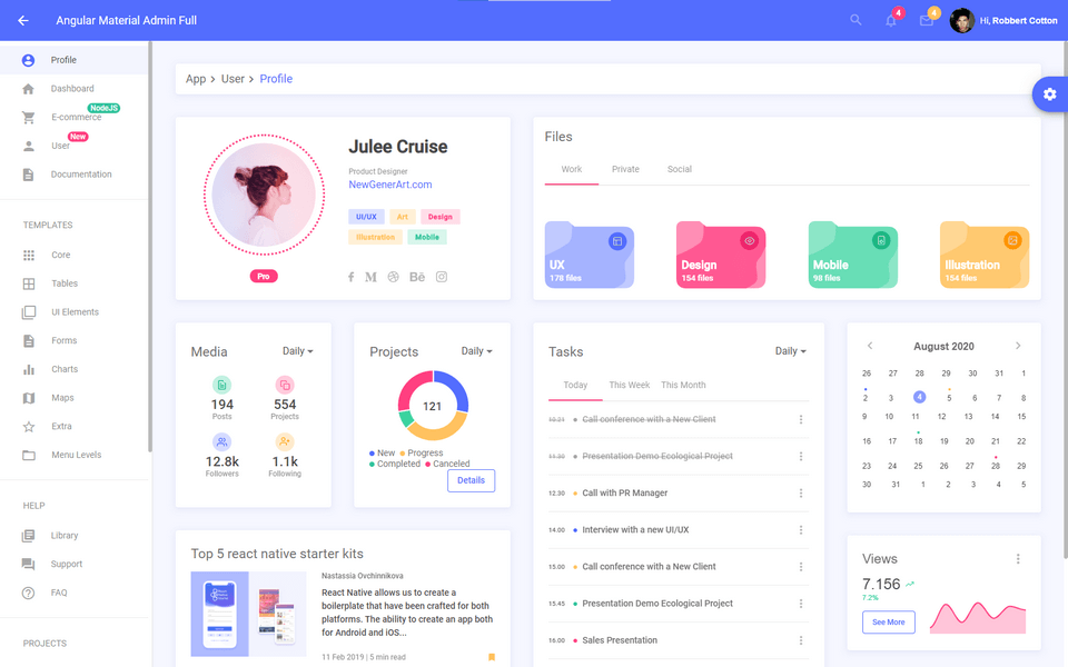 Angular Material Admin with NET Core 3 Backend NET Core 3 Angular