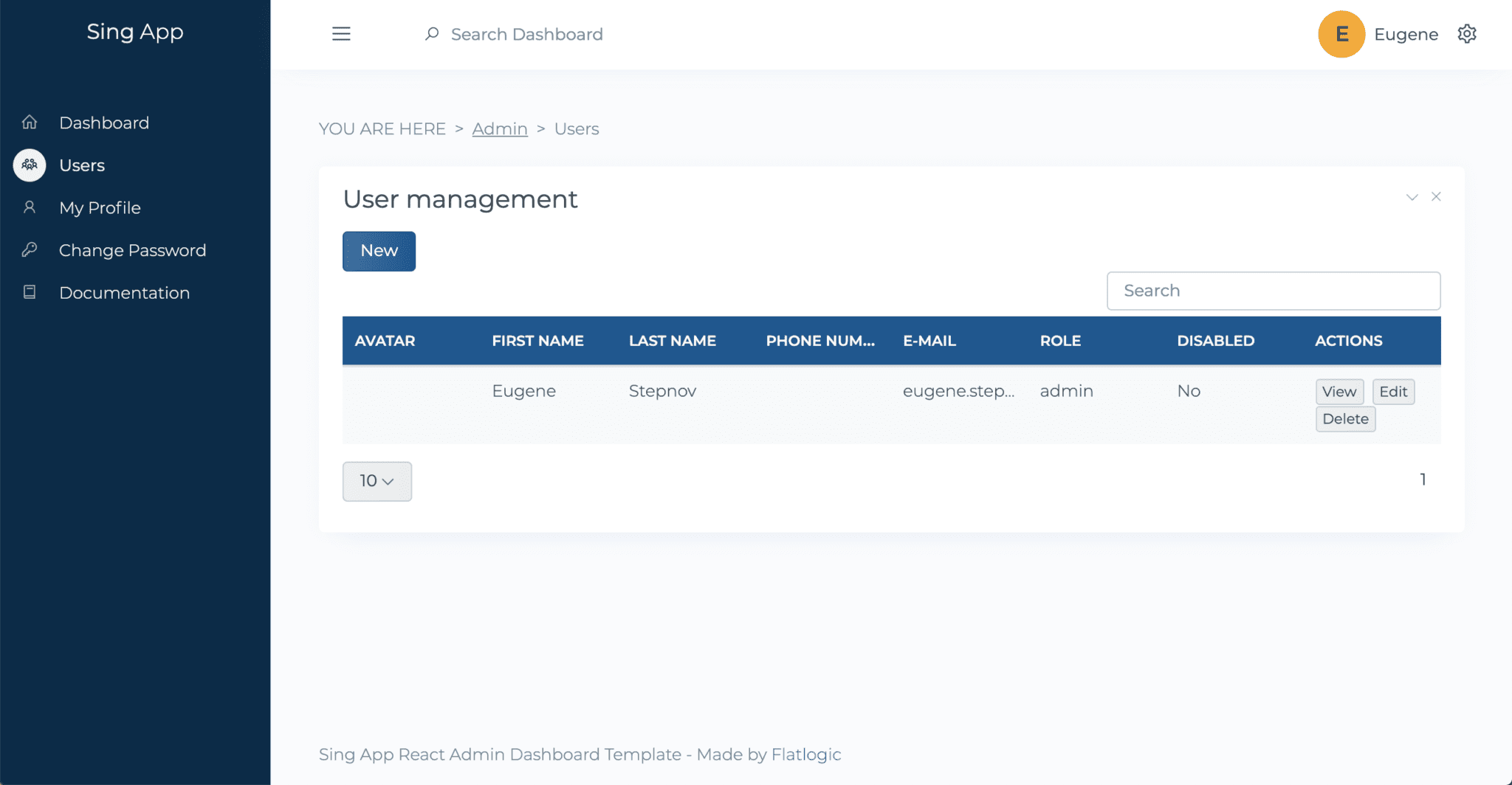 User Management React Template Release - Flatlogic Blog