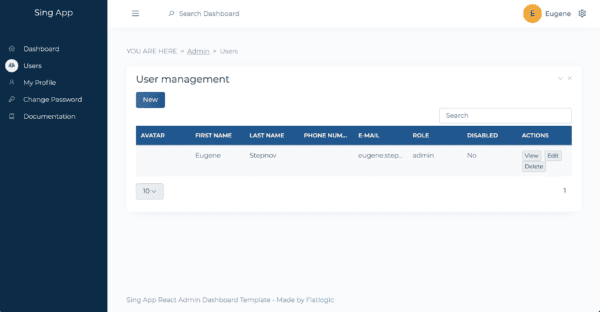 User Management React Template Release - Flatlogic Blog