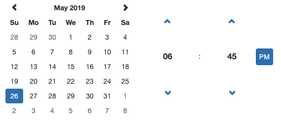 bootstrap datepicker screenshot