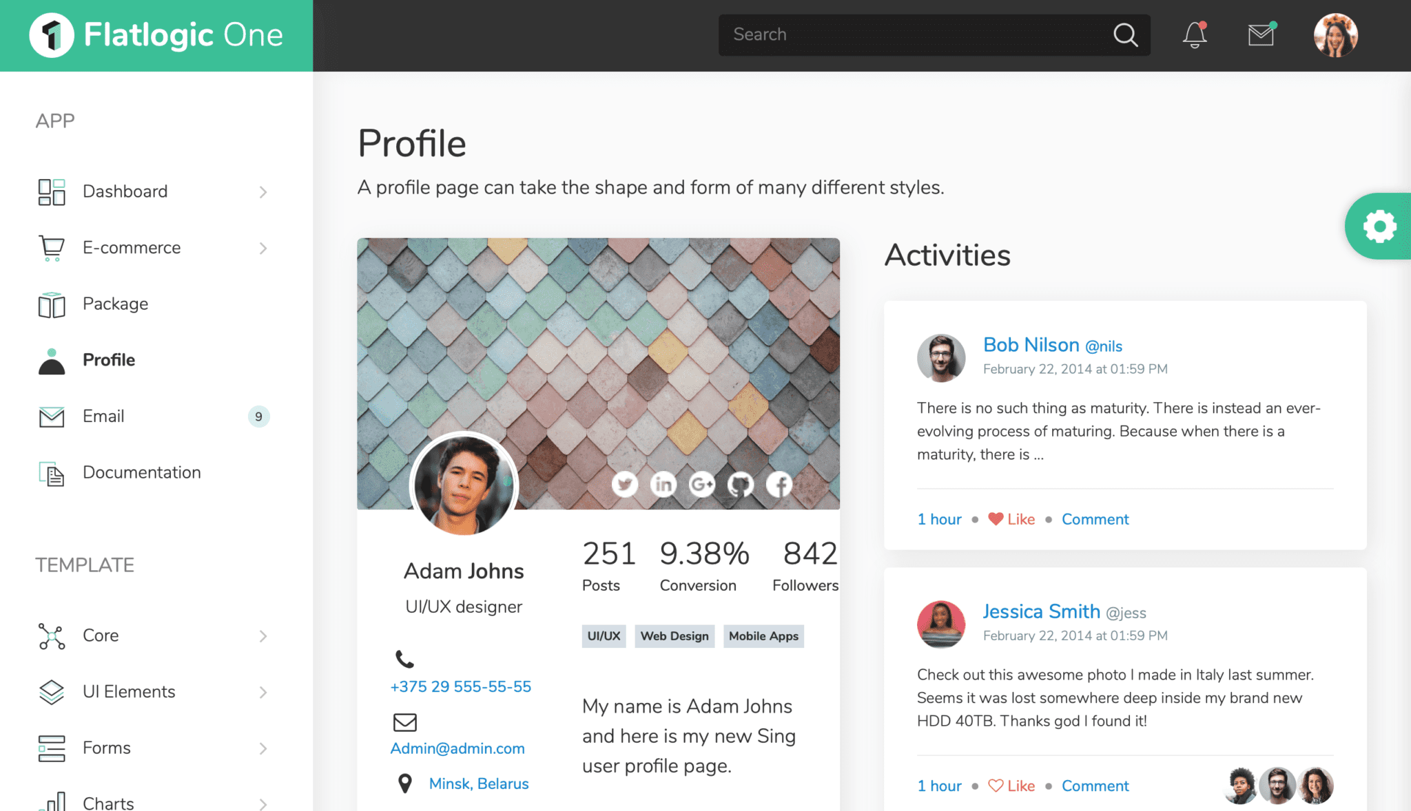 Flatlogic One React Admin Dashboard Template Full is Released ...