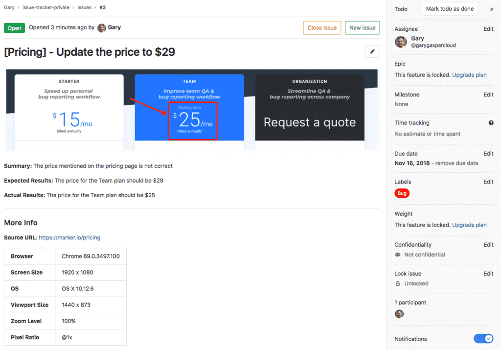 Marker.io bug tracking tool