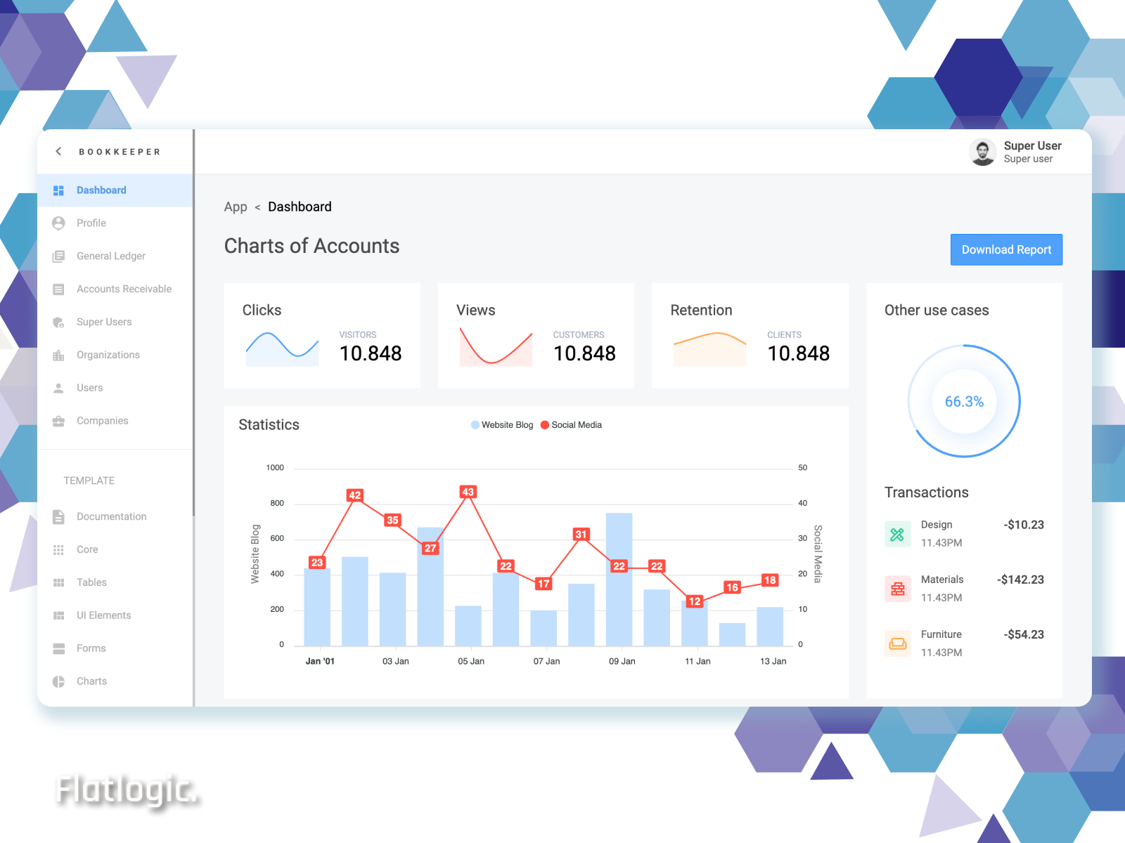 Bookkeeper: React Accounting Template is Released!