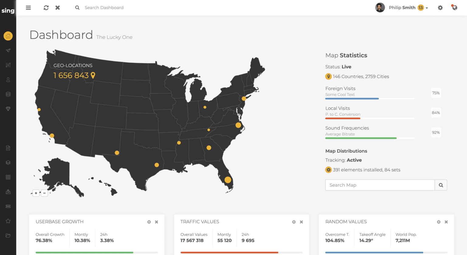 Js theme. Dashboard Map. Dashboard with Map. PP Map Dashed.