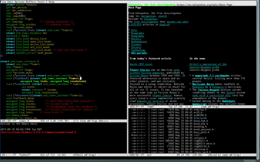 GNU Emacs screenshot