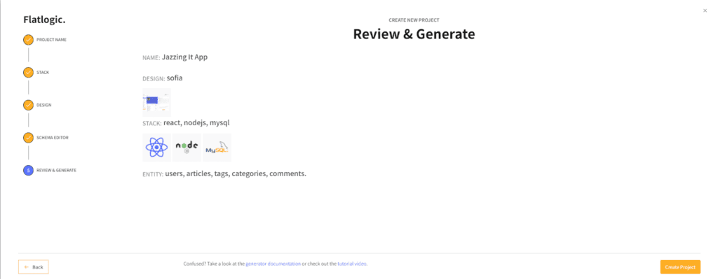 Review your choices. If everything is the way you want it to be, hit "Create App". After a brief compilation your App will be ready.