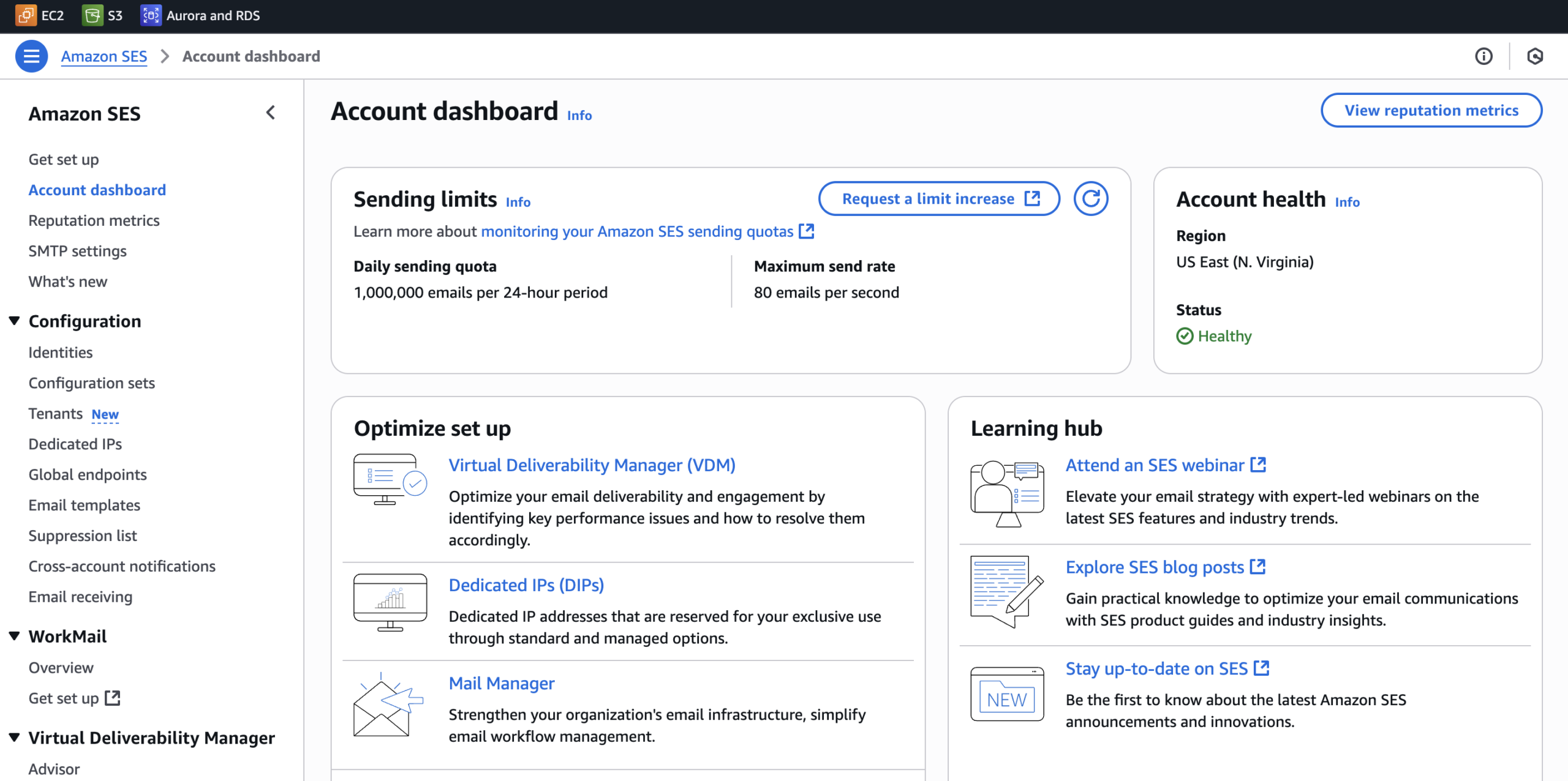 SES Dashboard