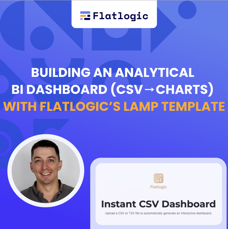 Building an Analytical BI Dashboard (CSV → Charts) with Flatlogic’s LAMP Template